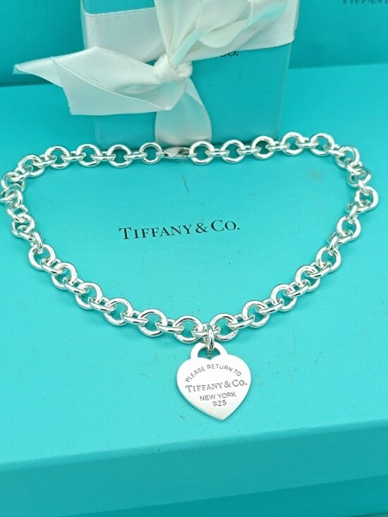 Tiffany & Co. Jewelry - Tiffany & Co. Heart Tag Chain Link Necklace